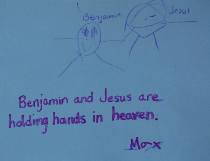 Ben and Jesus This is the cover of the CD label, designed by my nephew Max.